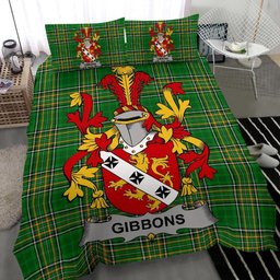 Irish Gibbons or McGibbons Coat of Arms Family Crest Ireland Bedding Set Irish National Tartan Irish County Bedding Set Duvet Covers