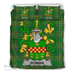 Irish Rowan Coat of Arms Family Crest Ireland Bedding Set Irish National Tartan Irish County Bedding Set Duvet Covers