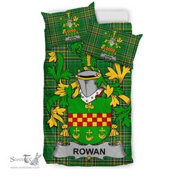 Irish Rowan Coat of Arms Family Crest Ireland Bedding Set Irish National Tartan Irish County Bedding Set Duvet Covers