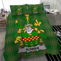Irish Rowan Coat of Arms Family Crest Ireland Bedding Set Irish National Tartan Irish County Bedding Set Duvet Covers