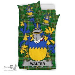 Irish Walter Coat of Arms Family Crest Ireland Bedding Set Irish National Tartan Irish County Bedding Set Duvet Covers