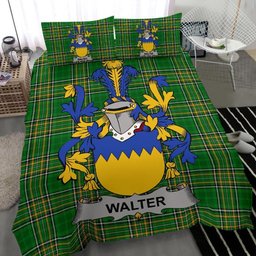 Irish Walter Coat of Arms Family Crest Ireland Bedding Set Irish National Tartan Irish County Bedding Set Duvet Covers