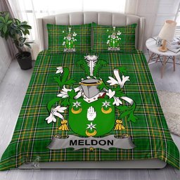 Irish Meldon or Muldoon Coat of Arms Family Crest Ireland Bedding Set Irish National Tartan Irish County Bedding Set Duvet Covers