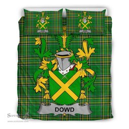 Irish Dowd or O'Dowd Coat of Arms Family Crest Ireland Bedding Set Irish National Tartan Irish County Bedding Set Duvet Covers
