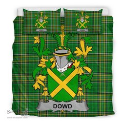 Irish Dowd or O'Dowd Coat of Arms Family Crest Ireland Bedding Set Irish National Tartan Irish County Bedding Set Duvet Covers