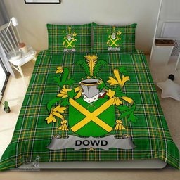 Irish Dowd or O'Dowd Coat of Arms Family Crest Ireland Bedding Set Irish National Tartan Irish County Bedding Set Duvet Covers