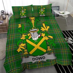 Irish Dowd or O'Dowd Coat of Arms Family Crest Ireland Bedding Set Irish National Tartan Irish County Bedding Set Duvet Covers