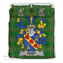 Irish Hunt Coat of Arms Family Crest Ireland Bedding Set Irish National Tartan Irish County Bedding Set Duvet Covers