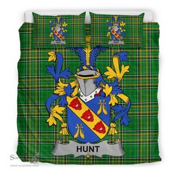 Irish Hunt Coat of Arms Family Crest Ireland Bedding Set Irish National Tartan Irish County Bedding Set Duvet Covers