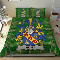 Irish Hunt Coat of Arms Family Crest Ireland Bedding Set Irish National Tartan Irish County Bedding Set Duvet Covers