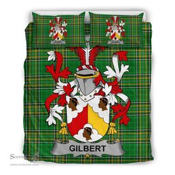 Irish Gilbert Coat of Arms Family Crest Ireland Bedding Set Irish National Tartan Irish County Bedding Set Duvet Covers