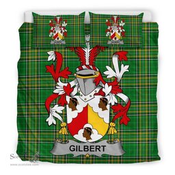 Irish Gilbert Coat of Arms Family Crest Ireland Bedding Set Irish National Tartan Irish County Bedding Set Duvet Covers