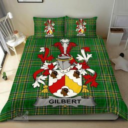 Irish Gilbert Coat of Arms Family Crest Ireland Bedding Set Irish National Tartan Irish County Bedding Set Duvet Covers