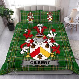 Irish Gilbert Coat of Arms Family Crest Ireland Bedding Set Irish National Tartan Irish County Bedding Set Duvet Covers