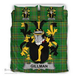 Irish Gillman Coat of Arms Family Crest Ireland Bedding Set Irish National Tartan Irish County Bedding Set Duvet Covers