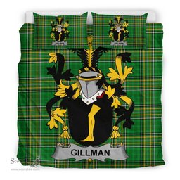 Irish Gillman Coat of Arms Family Crest Ireland Bedding Set Irish National Tartan Irish County Bedding Set Duvet Covers