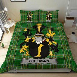 Irish Gillman Coat of Arms Family Crest Ireland Bedding Set Irish National Tartan Irish County Bedding Set Duvet Covers