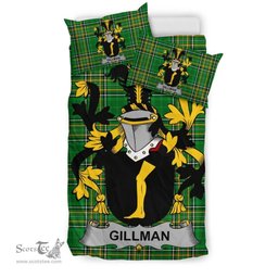 Irish Gillman Coat of Arms Family Crest Ireland Bedding Set Irish National Tartan Irish County Bedding Set Duvet Covers