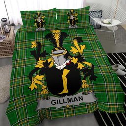 Irish Gillman Coat of Arms Family Crest Ireland Bedding Set Irish National Tartan Irish County Bedding Set Duvet Covers
