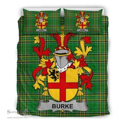 Irish Burke Coat of Arms Family Crest Ireland Bedding Set Irish National Tartan Irish County Bedding Set Duvet Covers