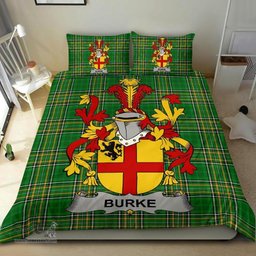 Irish Burke Coat of Arms Family Crest Ireland Bedding Set Irish National Tartan Irish County Bedding Set Duvet Covers