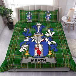 Irish Meath Coat of Arms Family Crest Ireland Bedding Set Irish National Tartan Irish County Bedding Set Duvet Covers