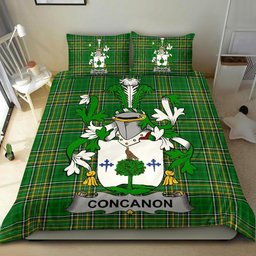 Irish Concanon or O'Concanon Coat of Arms Family Crest Ireland Bedding Set Irish National Tartan Irish County Bedding Set Duvet Covers