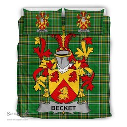 Irish Becket Coat of Arms Family Crest Ireland Bedding Set Irish National Tartan Irish County Bedding Set Duvet Covers