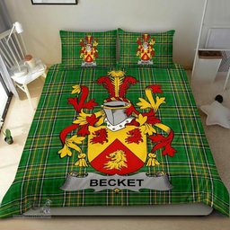 Irish Becket Coat of Arms Family Crest Ireland Bedding Set Irish National Tartan Irish County Bedding Set Duvet Covers
