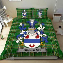 Irish Gilligan or McGilligan Coat of Arms Family Crest Ireland Bedding Set Irish National Tartan Irish County Bedding Set Duvet Covers
