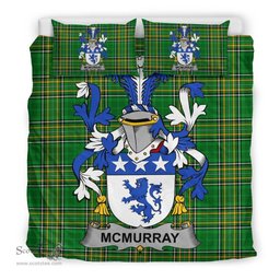 Irish McMurray Coat of Arms Family Crest Ireland Bedding Set Irish National Tartan Irish County Bedding Set Duvet Covers