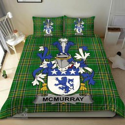 Irish McMurray Coat of Arms Family Crest Ireland Bedding Set Irish National Tartan Irish County Bedding Set Duvet Covers