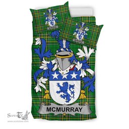 Irish McMurray Coat of Arms Family Crest Ireland Bedding Set Irish National Tartan Irish County Bedding Set Duvet Covers