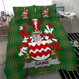 Irish Gaine or Gainey Coat of Arms Family Crest Ireland Bedding Set Irish National Tartan Irish County Bedding Set Duvet Covers
