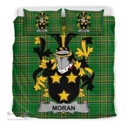 Irish Moran or O'Moran Coat of Arms Family Crest Ireland Bedding Set Irish National Tartan Irish County Bedding Set Duvet Covers