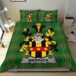 Irish Merrick or Meyrick Coat of Arms Family Crest Ireland Bedding Set Irish National Tartan Irish County Bedding Set Duvet Covers