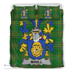 Irish Mihill Coat of Arms Family Crest Ireland Bedding Set Irish National Tartan Irish County Bedding Set Duvet Covers