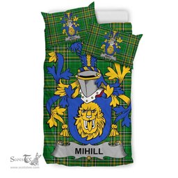 Irish Mihill Coat of Arms Family Crest Ireland Bedding Set Irish National Tartan Irish County Bedding Set Duvet Covers