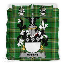 Irish Misset Coat of Arms Family Crest Ireland Bedding Set Irish National Tartan Irish County Bedding Set Duvet Covers