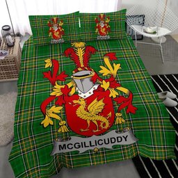 Irish McGillicuddy Coat of Arms Family Crest Ireland Bedding Set Irish National Tartan Irish County Bedding Set Duvet Covers