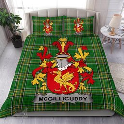 Irish McGillicuddy Coat of Arms Family Crest Ireland Bedding Set Irish National Tartan Irish County Bedding Set Duvet Covers