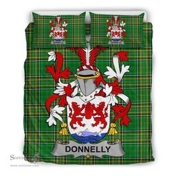 Irish Donnelly or O'Donnelly Coat of Arms Family Crest Ireland Bedding Set Irish National Tartan Irish County Bedding Set Duvet Covers