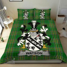 Irish Watson Coat of Arms Family Crest Ireland Bedding Set Irish National Tartan Irish County Bedding Set Duvet Covers