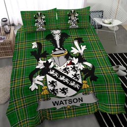 Irish Watson Coat of Arms Family Crest Ireland Bedding Set Irish National Tartan Irish County Bedding Set Duvet Covers