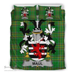 Irish Maul or Maule Coat of Arms Family Crest Ireland Bedding Set Irish National Tartan Irish County Bedding Set Duvet Covers