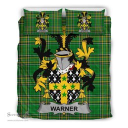 Irish Warner Coat of Arms Family Crest Ireland Bedding Set Irish National Tartan Irish County Bedding Set Duvet Covers