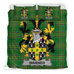 Irish Warner Coat of Arms Family Crest Ireland Bedding Set Irish National Tartan Irish County Bedding Set Duvet Covers