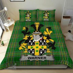 Irish Warner Coat of Arms Family Crest Ireland Bedding Set Irish National Tartan Irish County Bedding Set Duvet Covers