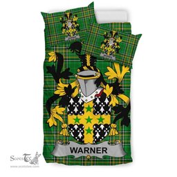 Irish Warner Coat of Arms Family Crest Ireland Bedding Set Irish National Tartan Irish County Bedding Set Duvet Covers