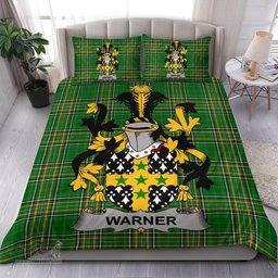 Irish Warner Coat of Arms Family Crest Ireland Bedding Set Irish National Tartan Irish County Bedding Set Duvet Covers